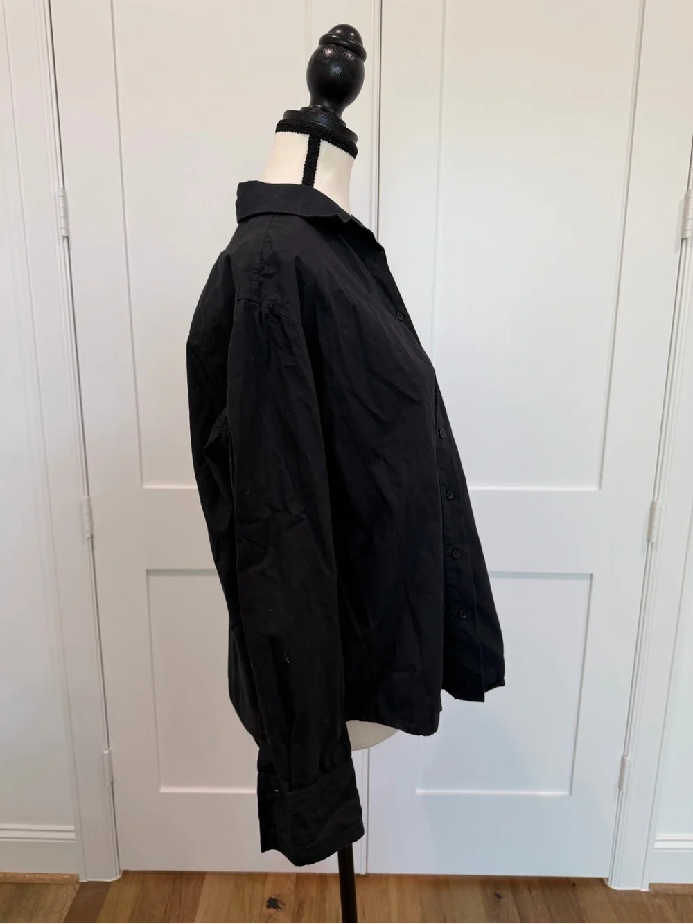 π€ Julia Amory Carolyn Black Poplin Blouse Small π€ 100% Cotton - Picture 8 of 13